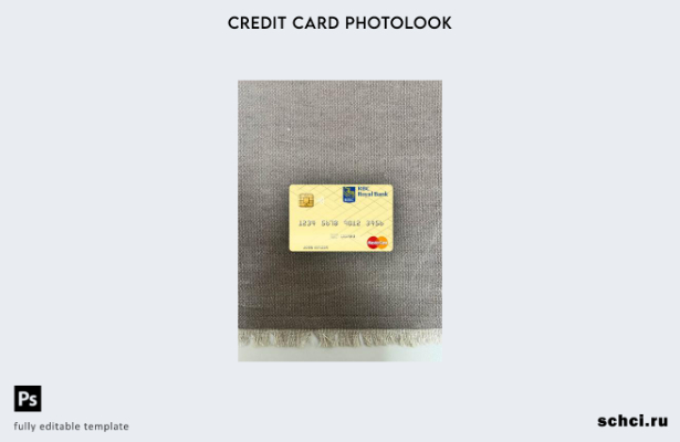 цифровая загрузка Тунис RBC Royal Bank шаблон Mastercard Photolook спереди